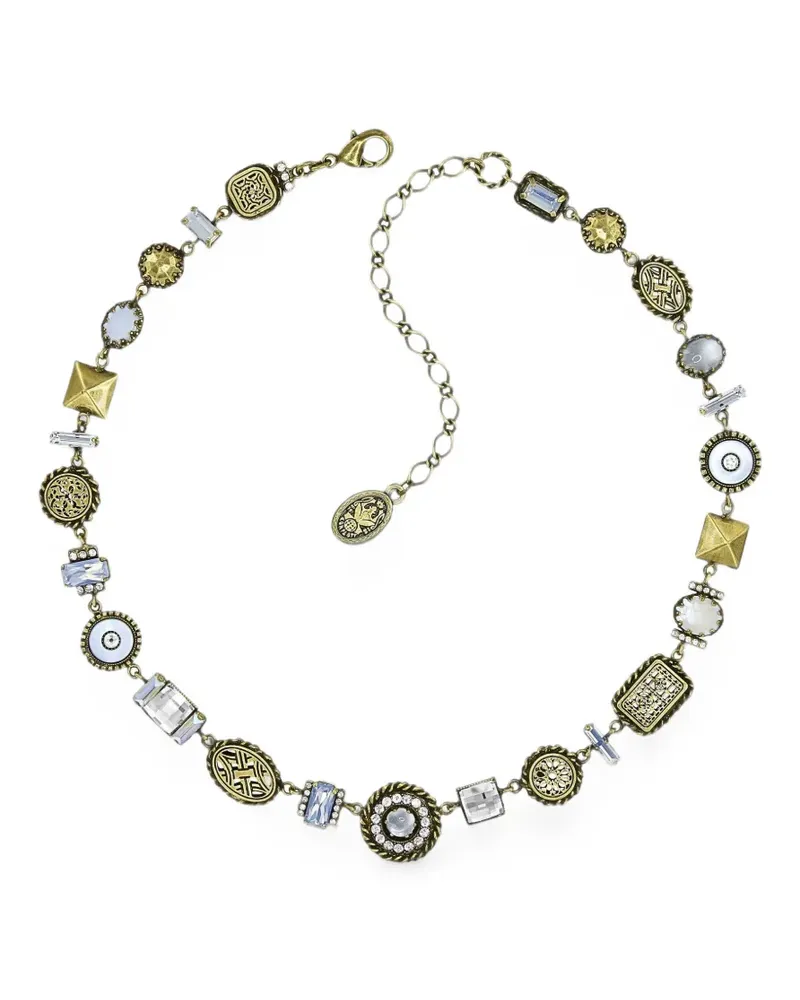 KONPLOTT Lost and Found mixed-motif medallion necklace - Gold Gold