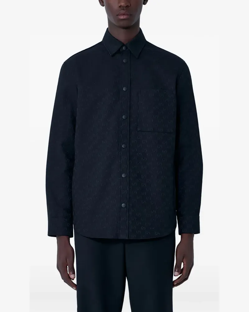 Gucci GG motif button-down shirt - Blau Blau