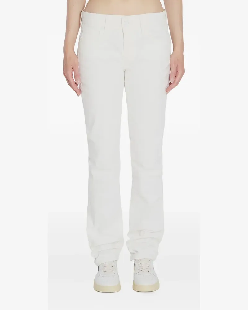 7 for all mankind Tief sitzende Jeans - Weiß Weiß