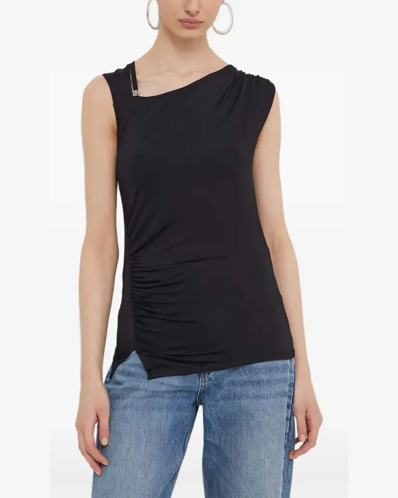 HUGO BOSS Gerafftes Tanktop - Schwarz Schwarz