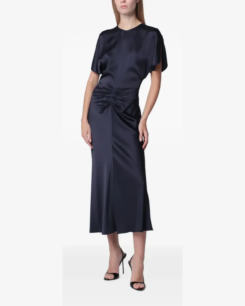 Victoria Beckham Gerafftes Bila Midikleid - Blau Blau