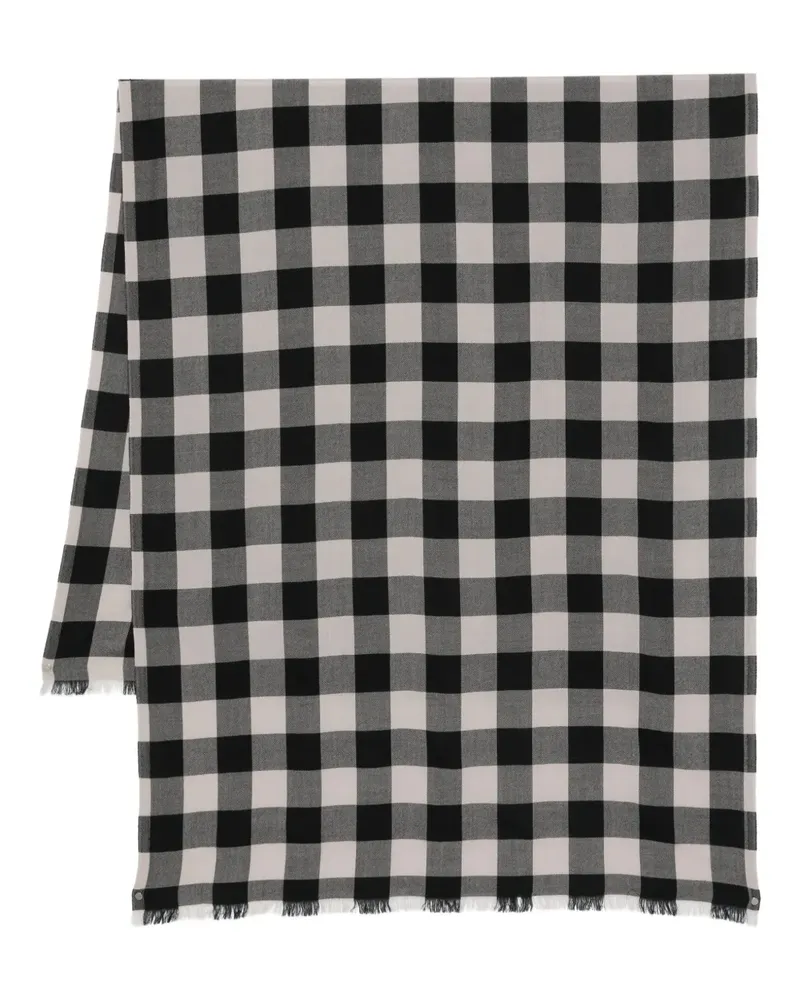 Rick Owens Karierter Schal - Schwarz Schwarz