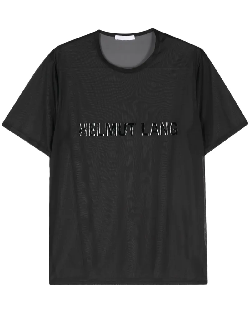 Helmut Lang T-Shirt mit Logo-Applikation Schwarz