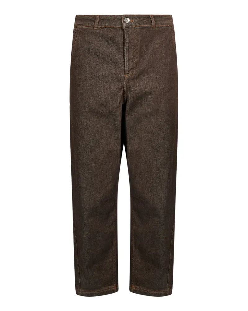 YMC Hose mit Kontrastnähten - Braun Braun