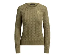 Strickpullover mit Knopfdetail - Grün