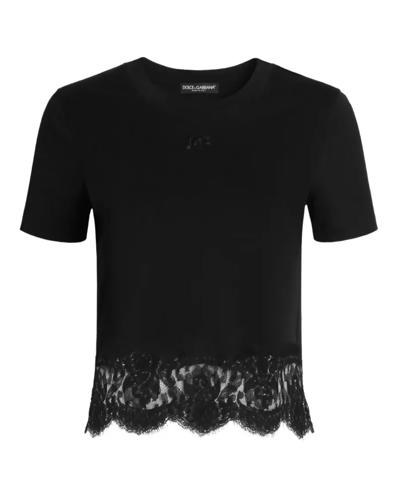 Dolce & Gabbana T-Shirt mit rundem Ausschnitt - Schwarz Schwarz