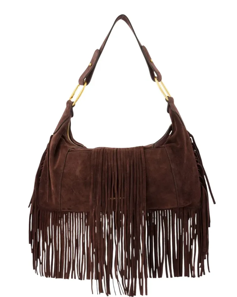 Vanessa Bruno Mathilde Schultertasche mit Fransen - Braun Braun