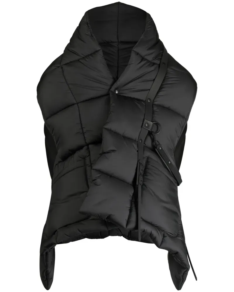 Junya Watanabe Gefütterte Cropped-Weste - Schwarz Schwarz