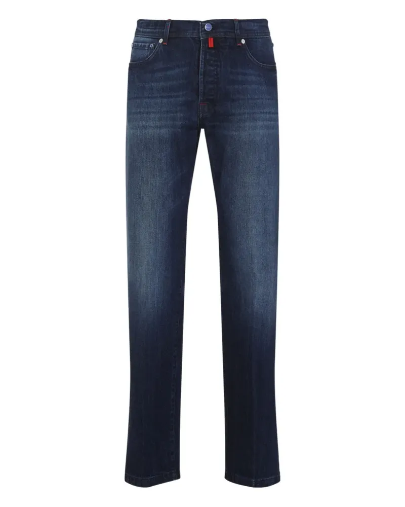 Kiton Jeans im Five-Pocket-Design - Blau Blau
