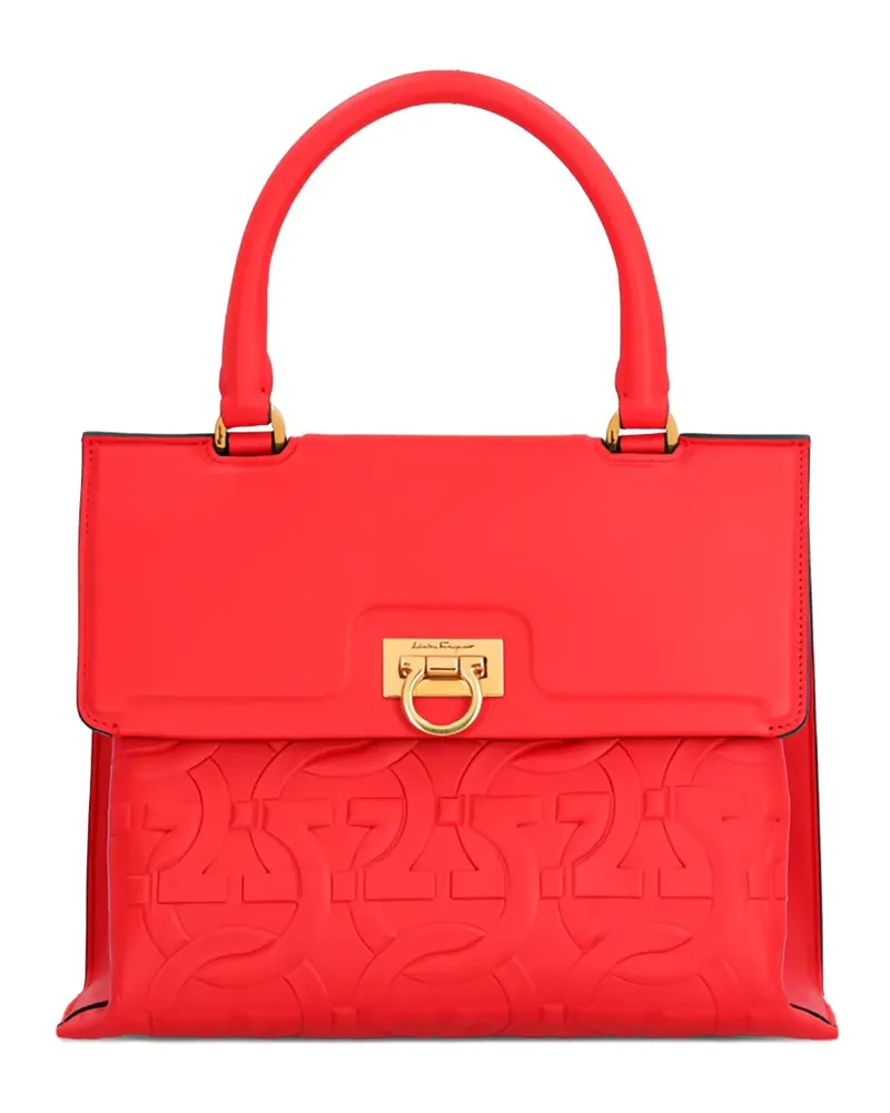 Ferragamo Schultertasche aus Leder - Rot Rot