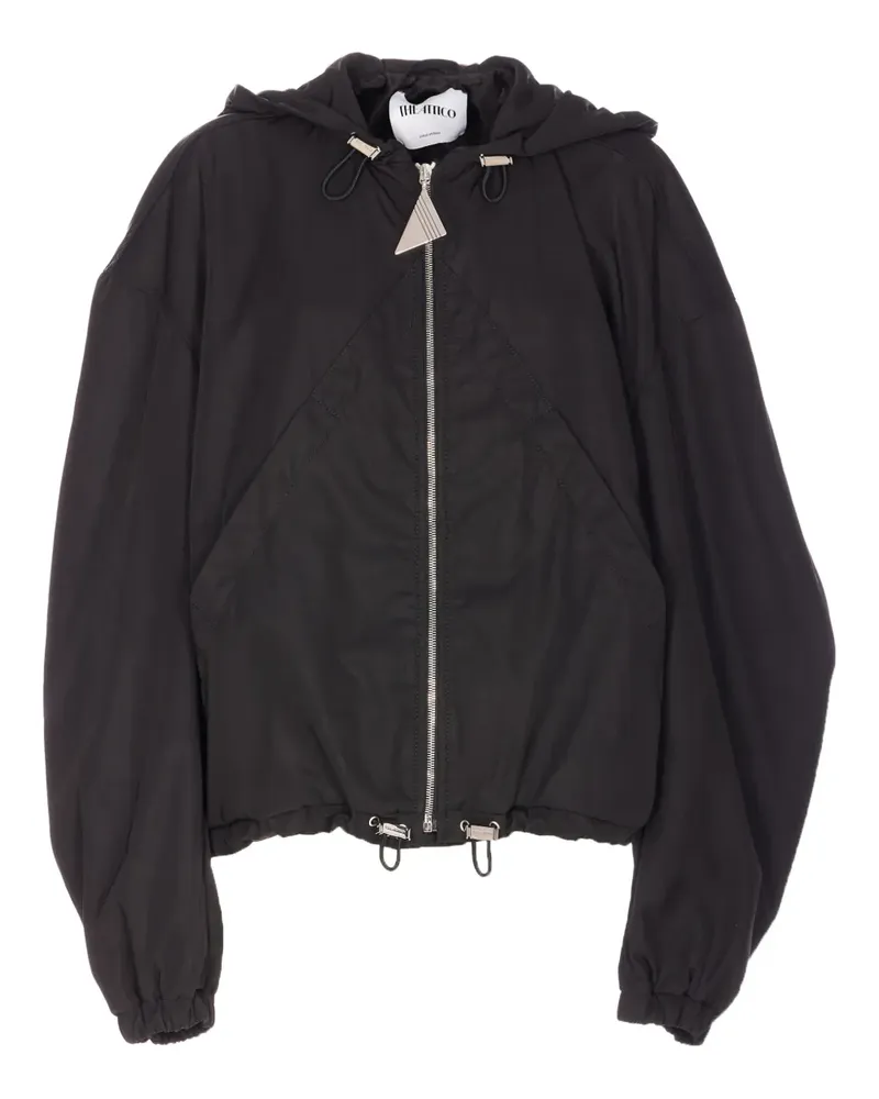 ATTICO hooded zip bomber jacket - Schwarz Schwarz