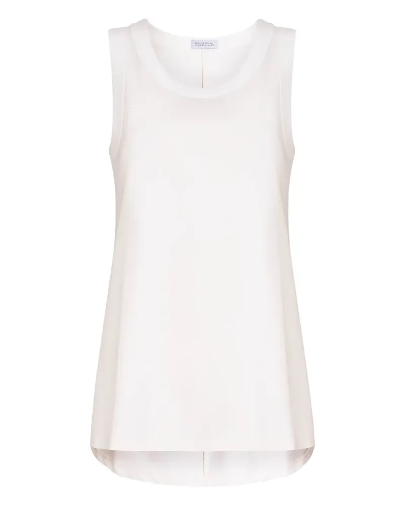 Gloria Coelho Bluse mit rundem Ausschnitt - Weiß Weiß