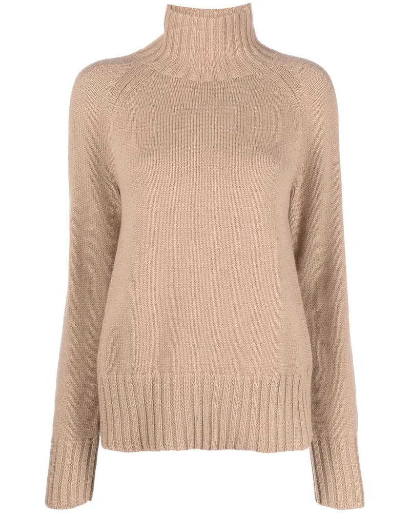 Max Mara Fein gestricktes Sweatshirt - Braun Braun