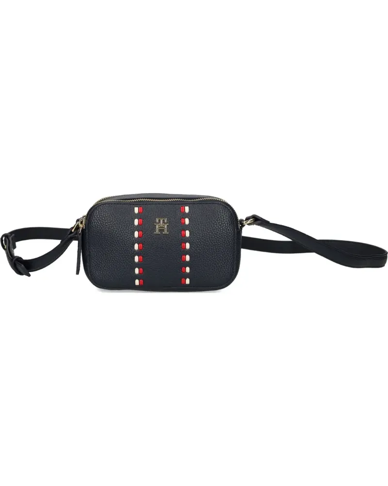 Tommy Hilfiger logo stripe satchel - Schwarz Schwarz