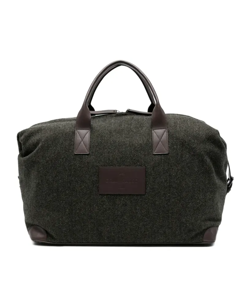 Gran Sasso Tote Bag mit Fischgrätenmuster - Grau Grau