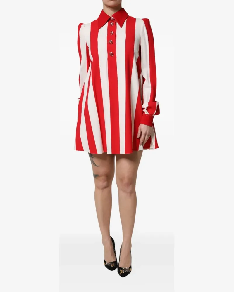 Dolce & Gabbana Gestreiftes Minikleid - Rot Rot