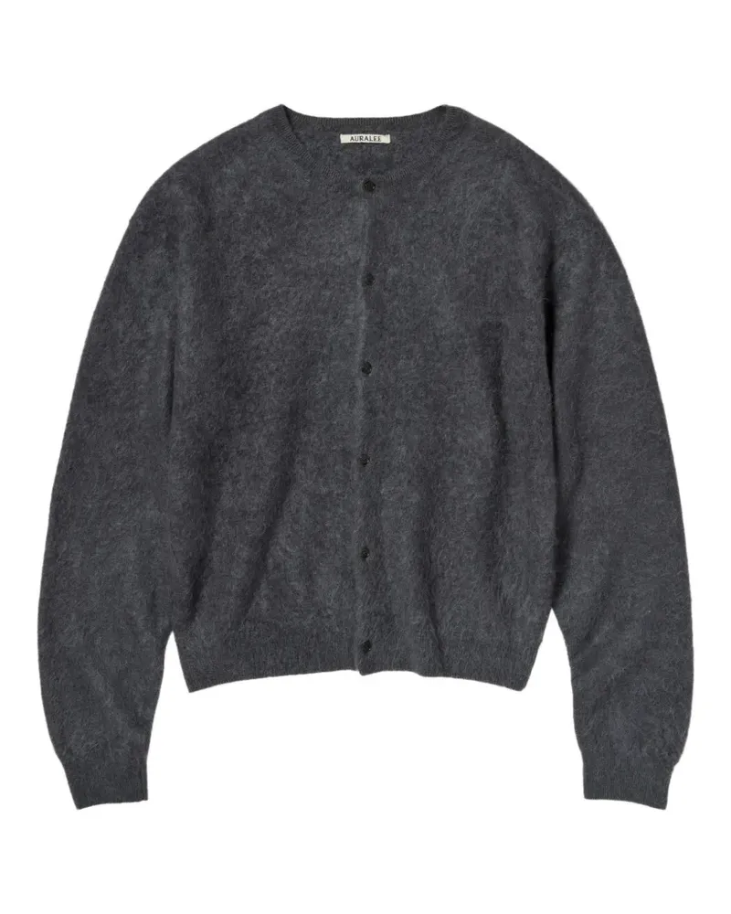 AURALEE garment-dyed cardigan - Grau Grau