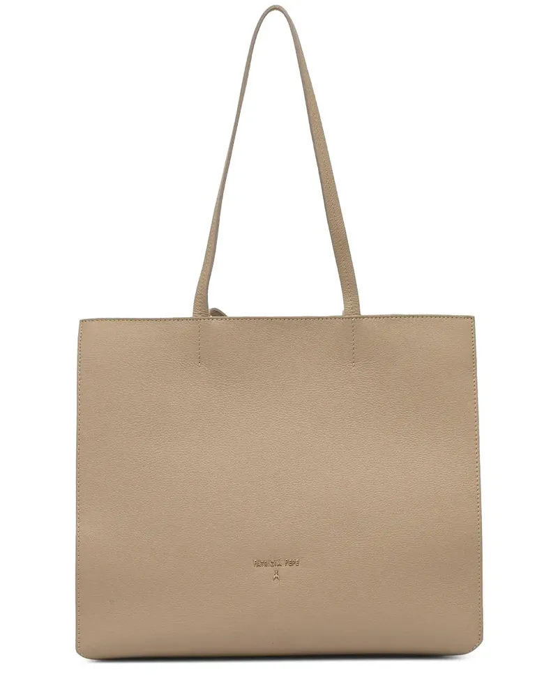 Patrizia Pepe Schultertasche mit Logo-Prägung - Nude Nude