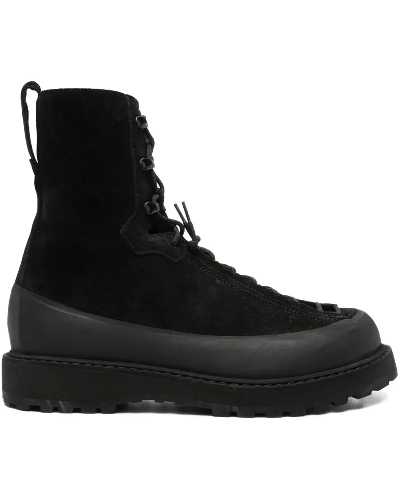Stone Island Schnürstiefel aus Wildleder - Schwarz Schwarz