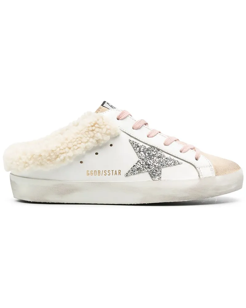Golden Goose Super Star Sneakers mit Glitter - Weiß Weiß