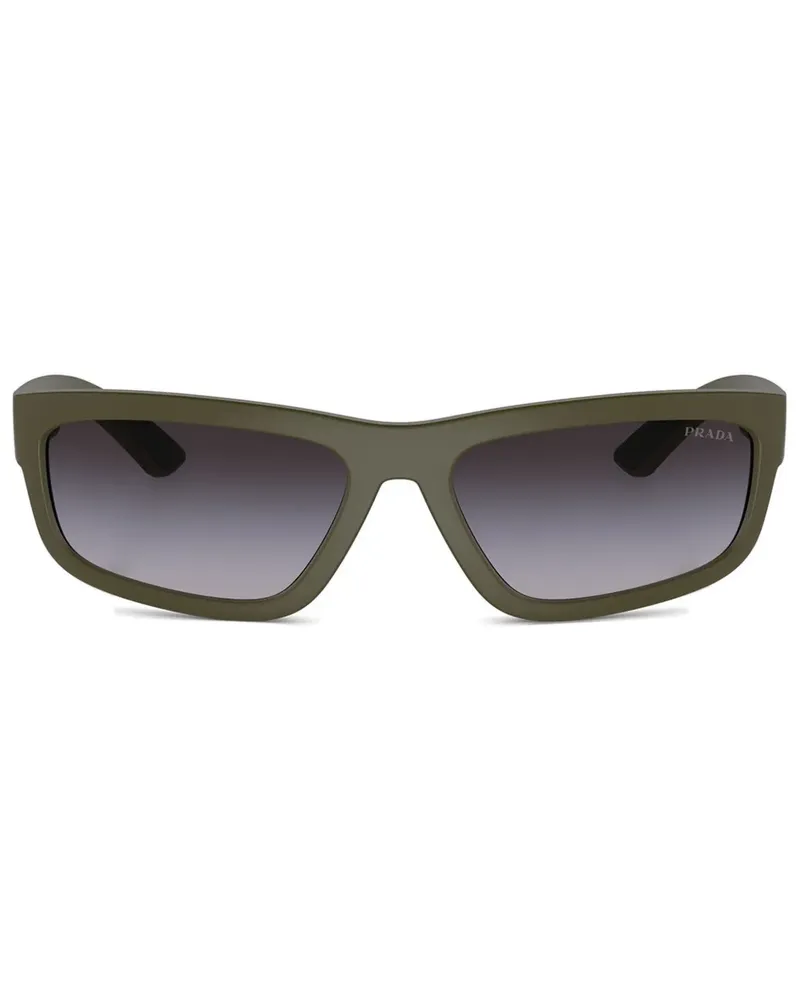 Prada Sonnenbrille mit eckigem Gestell - Grün Grün