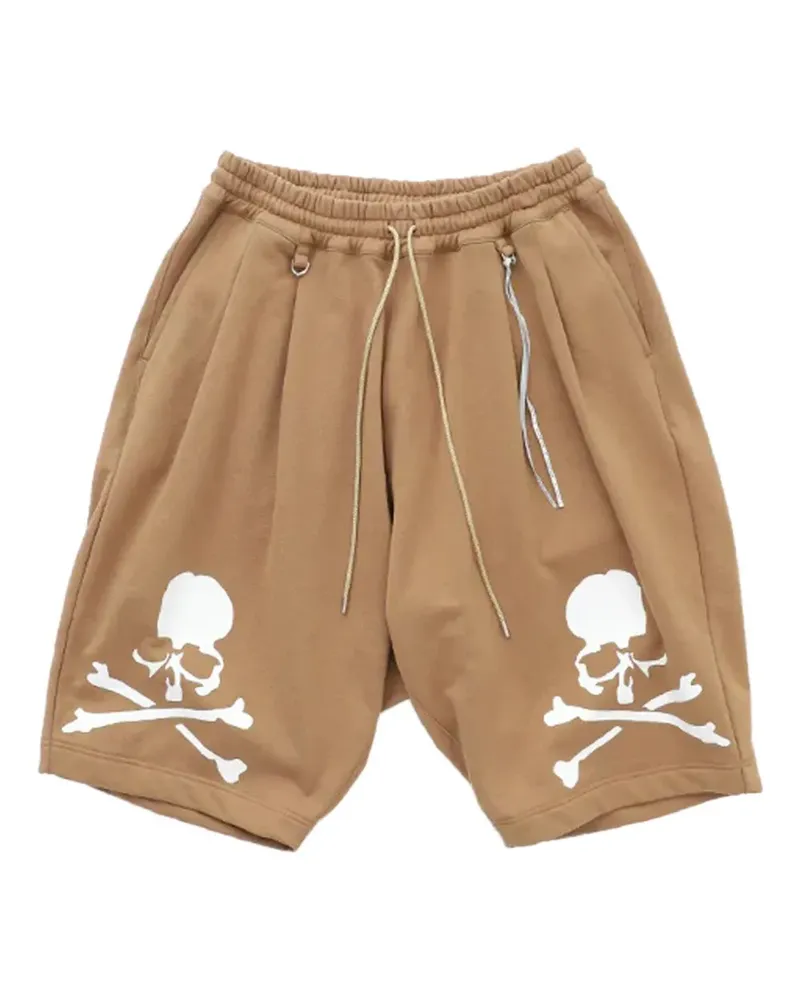 Mastermind World Joggingshorts mit Totenkopf-Print - Nude Nude