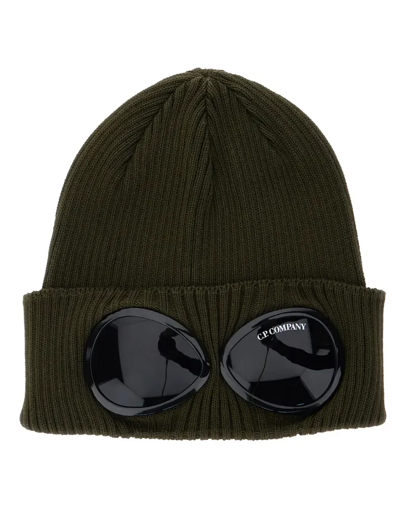 C.P. Company lenses knitted beanie hat - Grün Grün