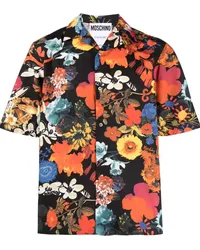 Moschino Hemd mit durchgehendem Blumen-Print Schwarz