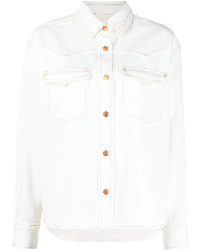 SLVRLAKE Jeansjacke mit Knöpfen - Nude Nude