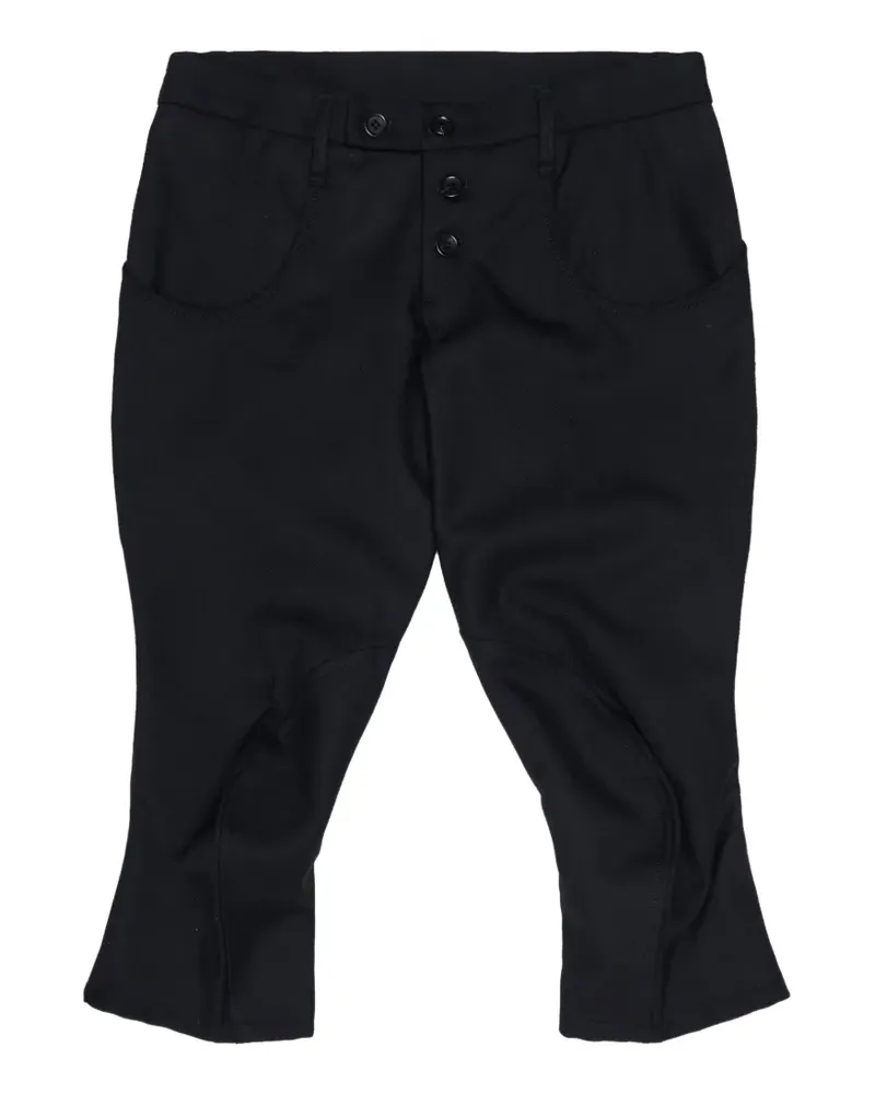 NemeN rope-print cropped trousers - Schwarz Schwarz