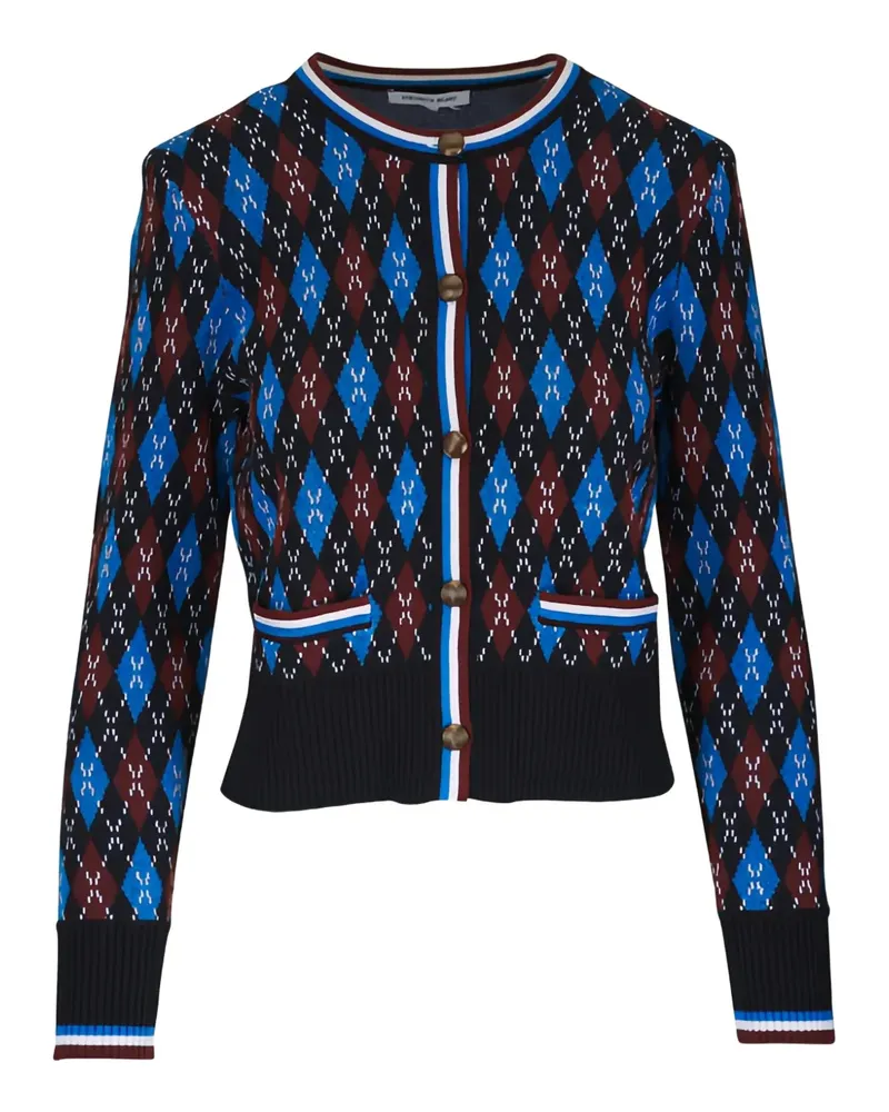 Veronica Beard Sylvane argyle button cardigan - Schwarz Schwarz