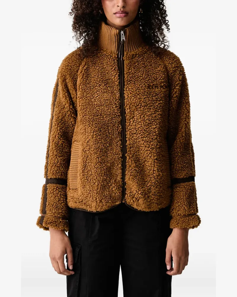 Napapijri fleece-texture zip-up jacket - Braun Braun