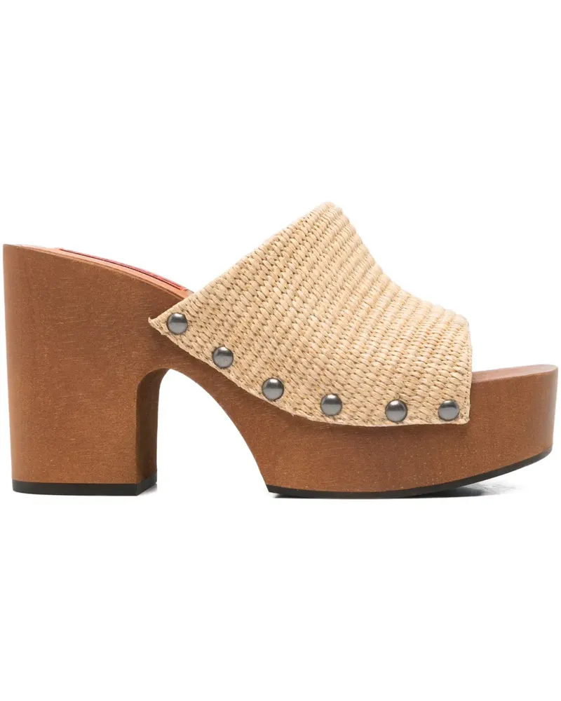 Simon Miller 110mm stud-detail heeled sandals - Nude Nude