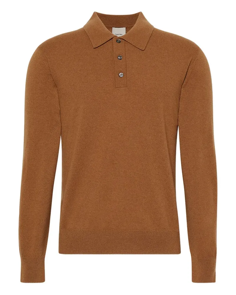 Calvin Klein polo-collar sweater - Braun Braun