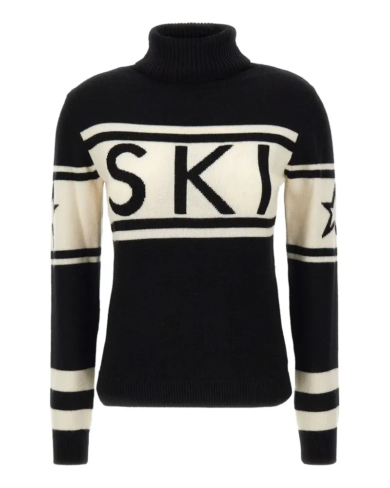 Perfect Moment Schild Pullover aus Merinowolle - Schwarz Schwarz