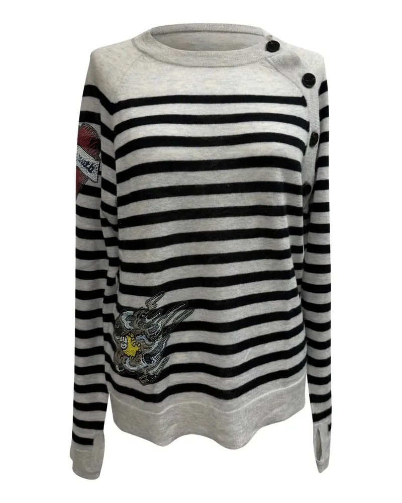 Zadig & Voltaire striped cashmere sweater - Grau Grau