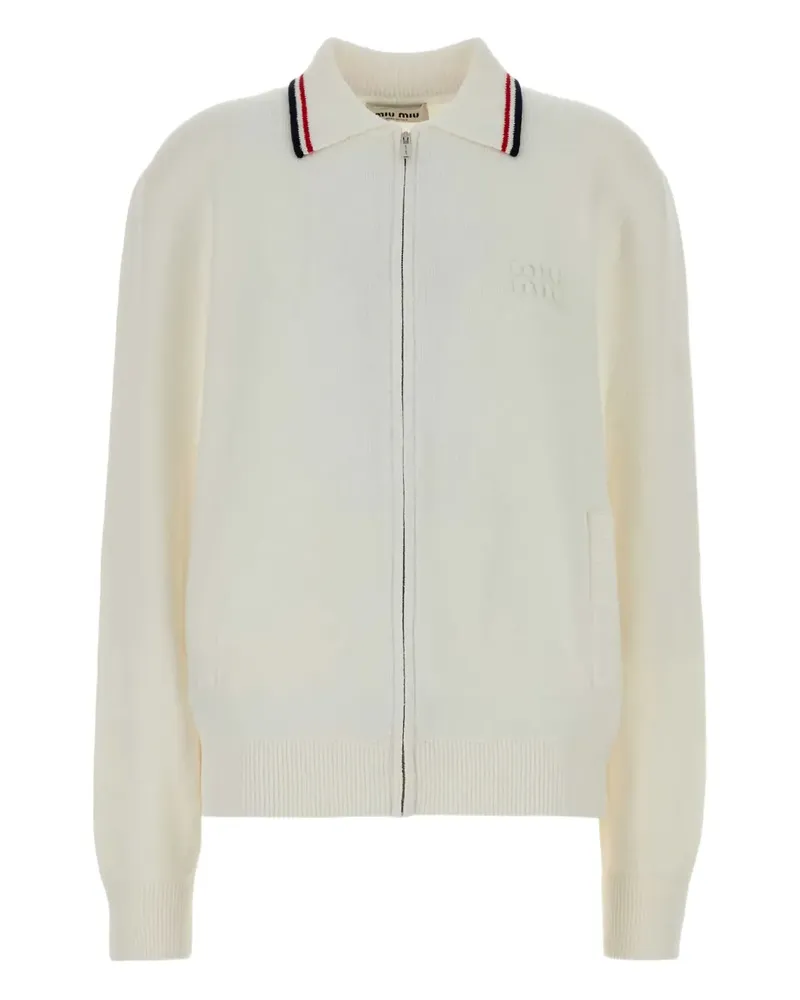 Miu Miu zip-up cardigan - Weiß Weiß