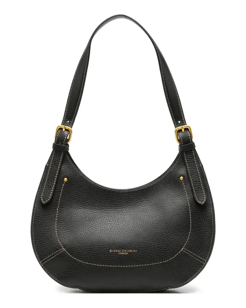 Gianni Chiarini Gabry Schultertasche aus gekörntem Leder - Schwarz Schwarz