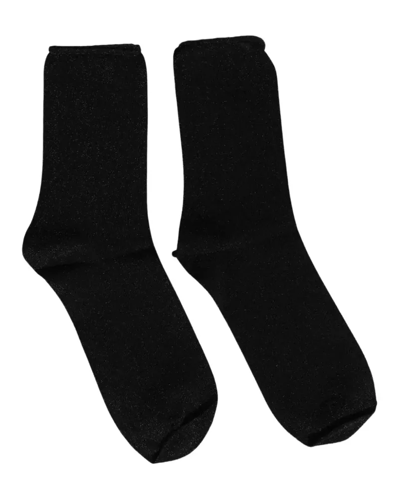 Dolce & Gabbana glitter-effect mid-calf socks - Schwarz Schwarz