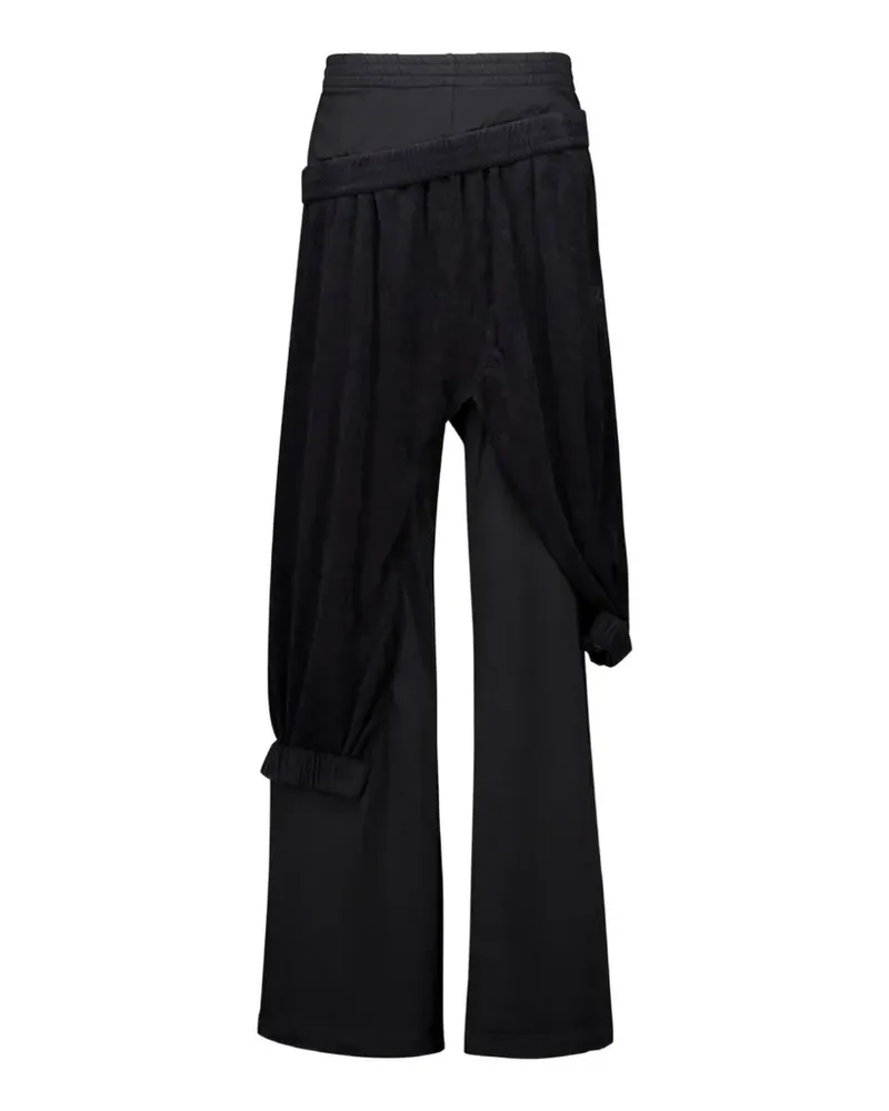 Natasha Zinko layered-effect folded trousers - Schwarz Schwarz