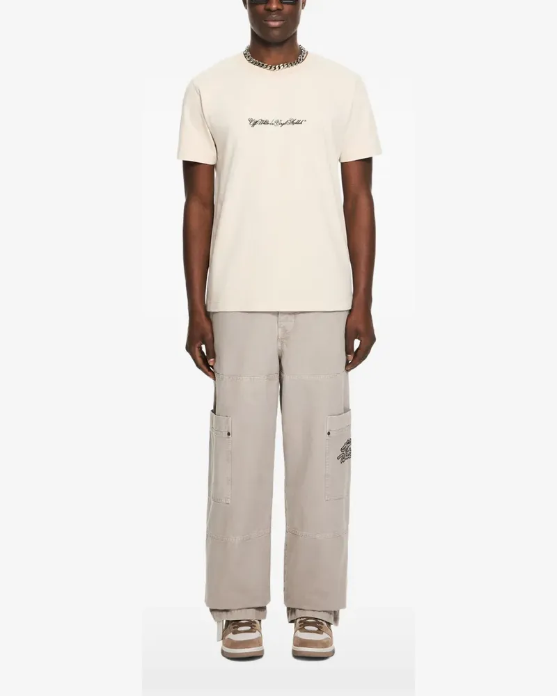 OFF-WHITE Arrow Script T-Shirt - Nude Nude