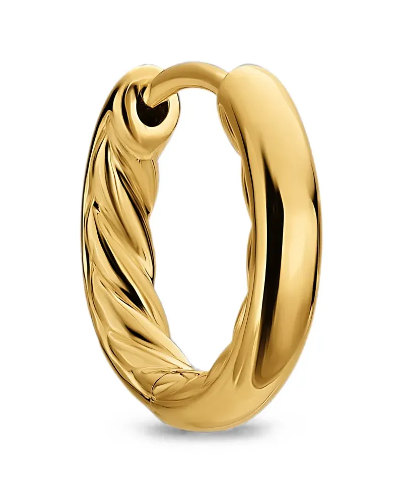 David Yurman Mercer Huggie Ohrringe mit verdrehtem Reifen - Gold Gold