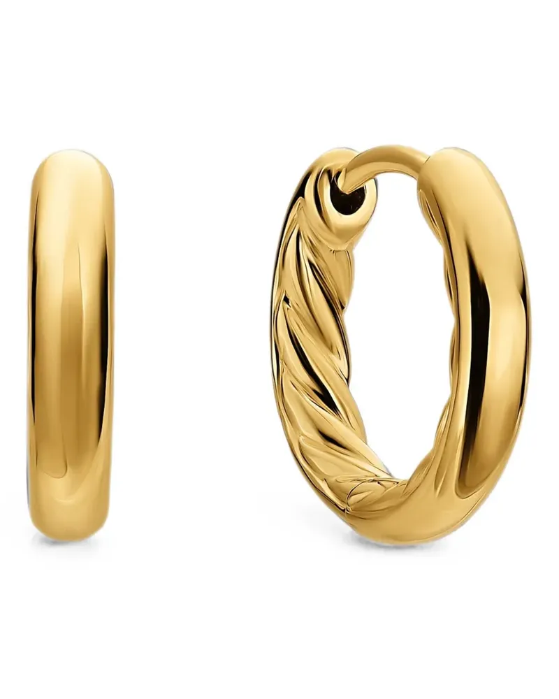 David Yurman Mercer Huggie Ohrringe mit verdrehtem Reifen - Gold Gold