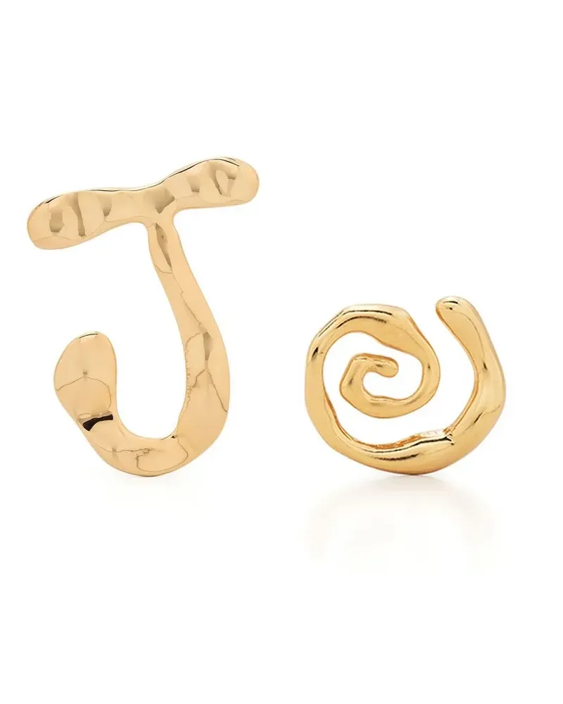 Jacquemus Asymmetrische Ohrringe - Gold Gold