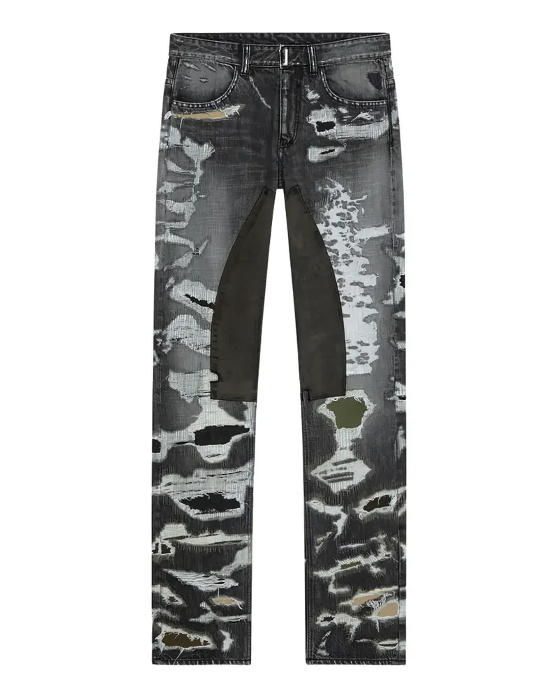 Givenchy Distressed-Jeans mit Patch - Grau Grau