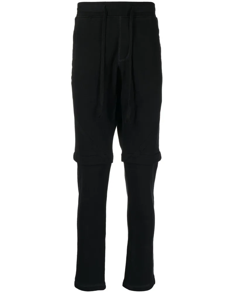 Greg Lauren Jogginghose mit Kordelzug - Schwarz Schwarz