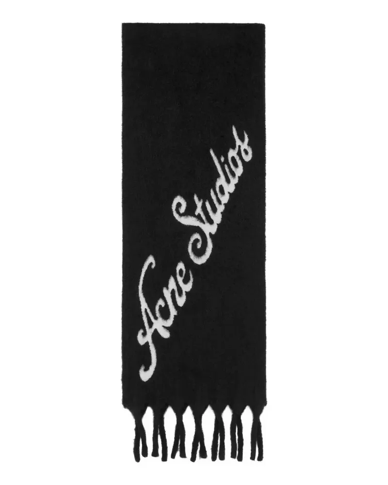 Acne Studios Schal mit Logo-Detail - Schwarz Schwarz