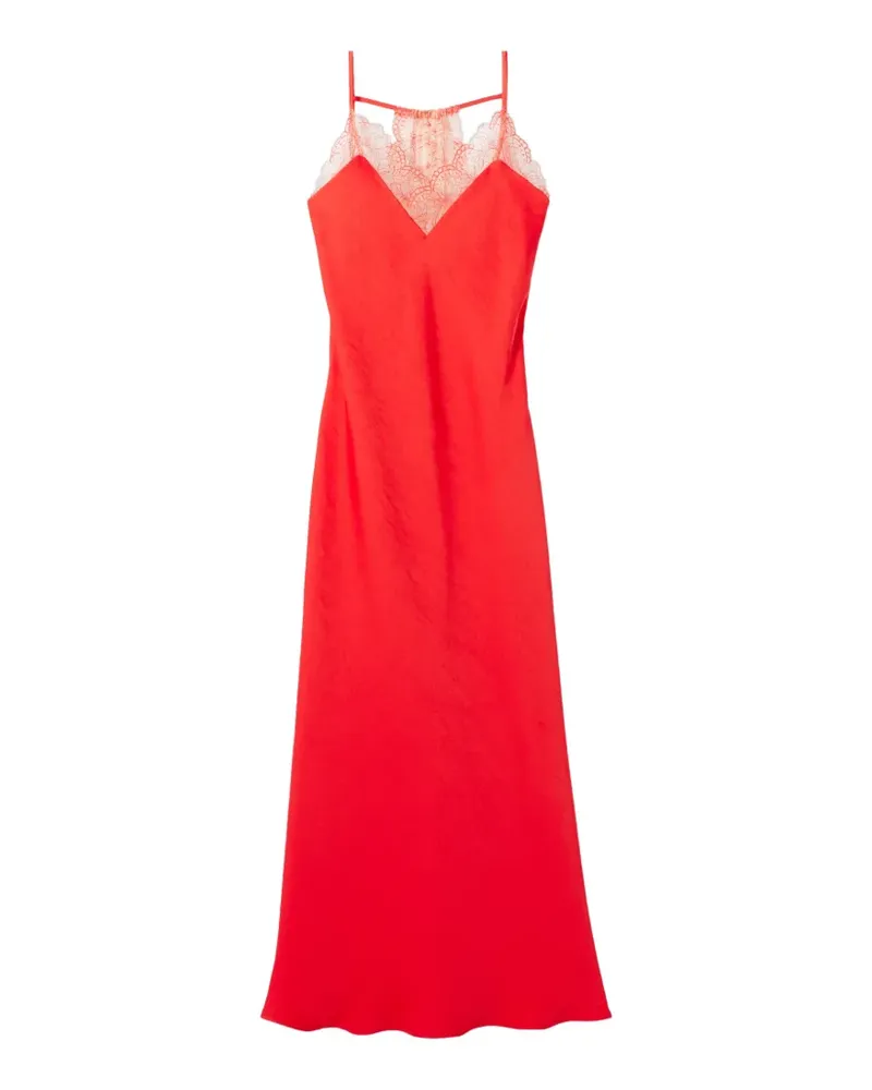 Claudie Pierlot Kleid mit V-Ausschnitt - Rot Rot