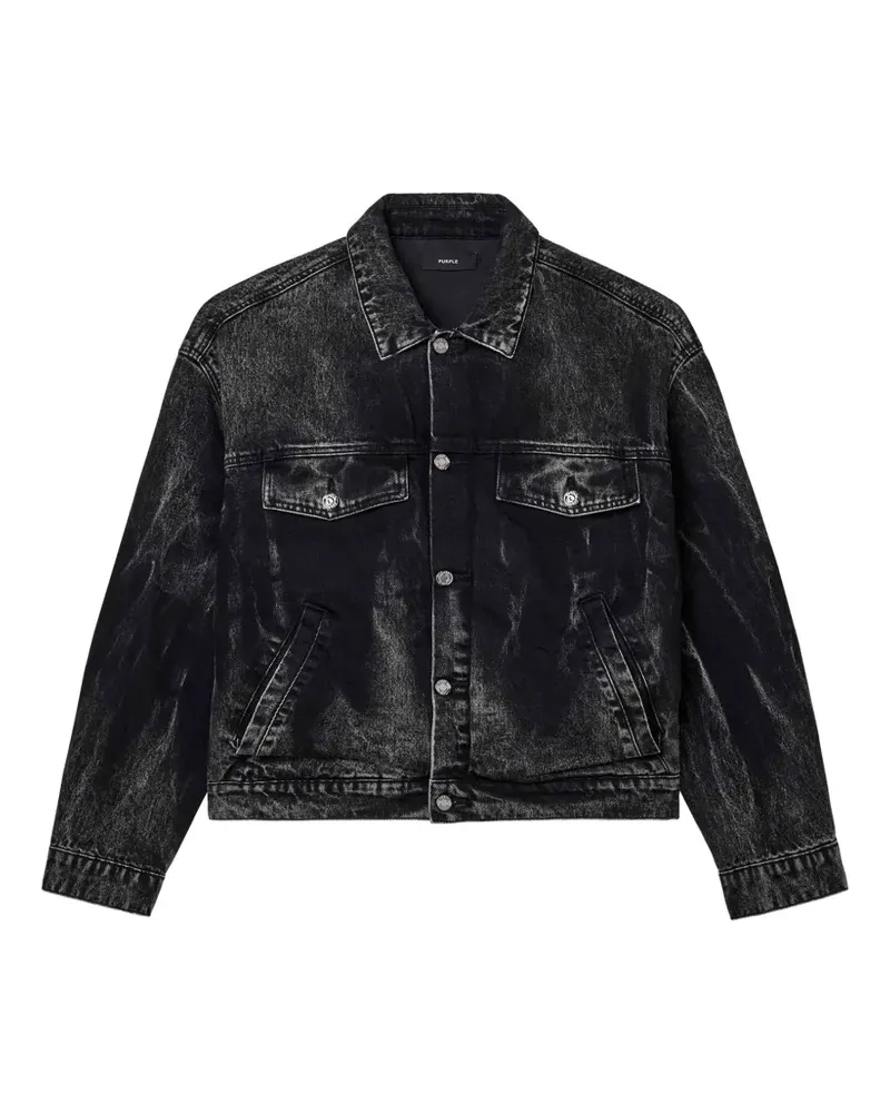 PURPLE BRAND tie-dye denim jacket - Schwarz Schwarz