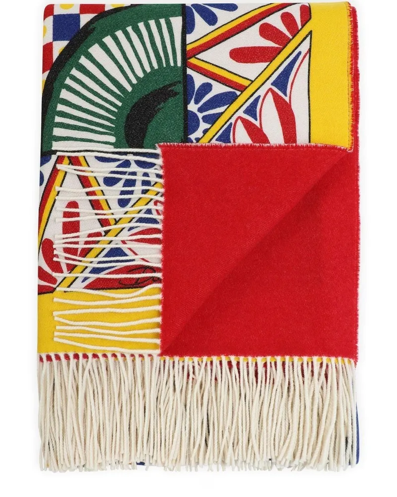 Dolce & Gabbana Decke mit Jacquardmuster - Rot Rot